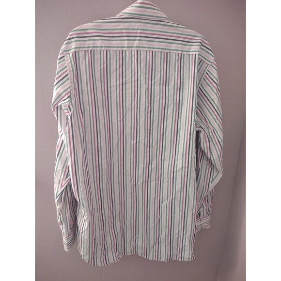 Tailorbyrd Collection Dress Shirt Mens XL Long Sleeve Striped Classic Button Up - Picture 6 of 11
